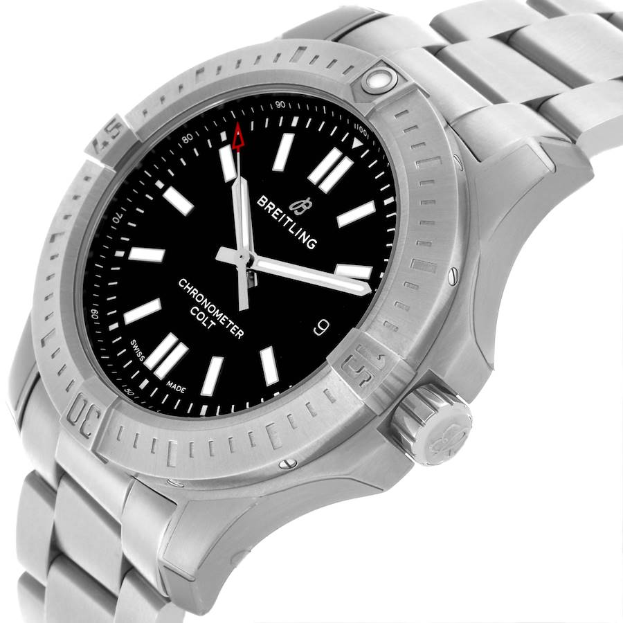 Montre réplique pour homme : Breitling Colt, cadran noir, automatique, acier, A17388 — intemporelle – Photo 5
