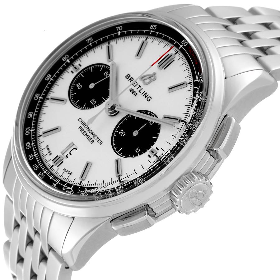 Montre réplique pour homme : Breitling Premier B01, chronographe, cadran argenté, acier, AB0118 — à découvrir – Photo 5