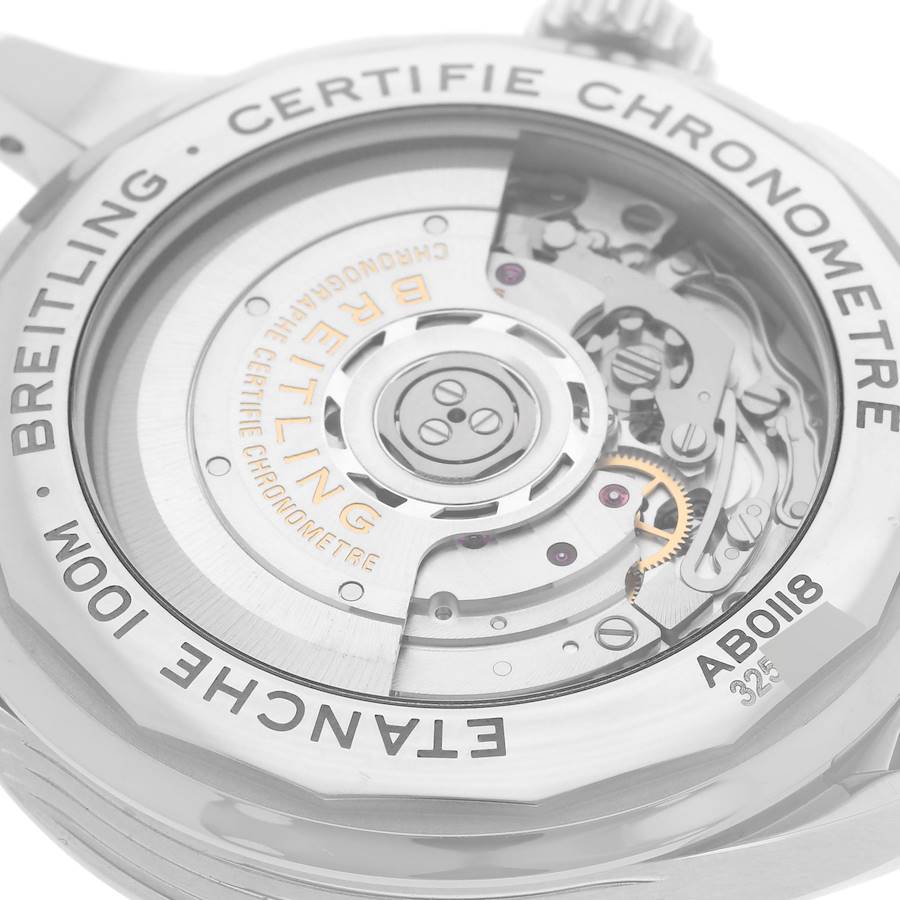 Montre réplique pour homme : Breitling Premier B01, chronographe, cadran argenté, acier, AB0118 — à découvrir – Photo 6
