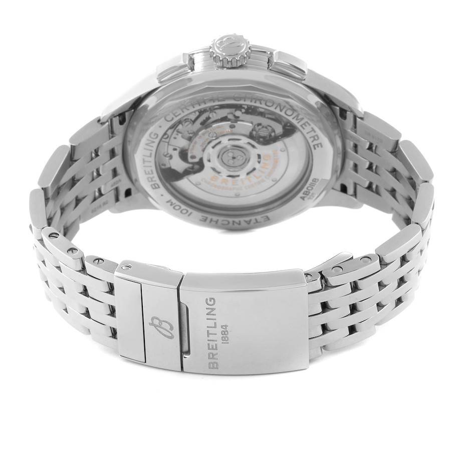 Montre réplique pour homme : Breitling Premier B01, chronographe, cadran argenté, acier, AB0118 — à découvrir – Photo 7