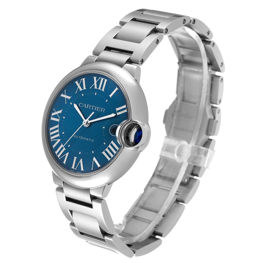 Montre réplique pour homme : Cartier Ballon Bleu 40, automatique, cadran bleu, WSBB0061 — élégante – Photo 4