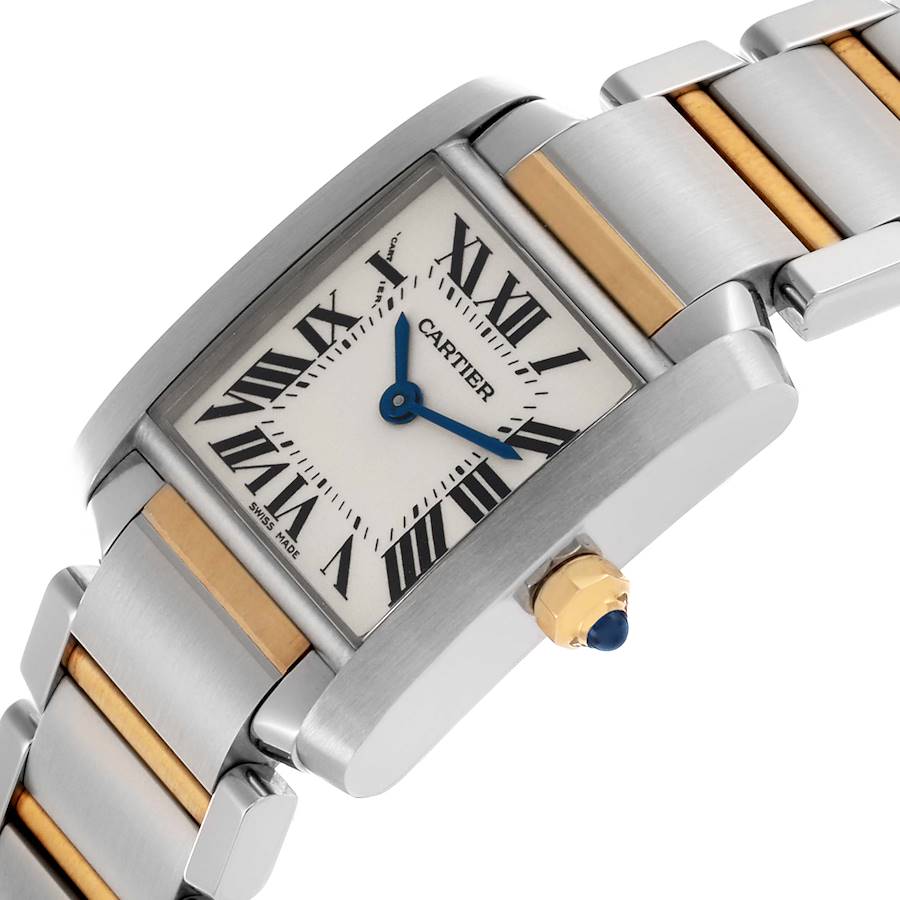 Montre réplique pour femme : Cartier Tank Francaise, petit modèle, acier et or jaune, W51007Q4 — nouvelle génération – Photo 4