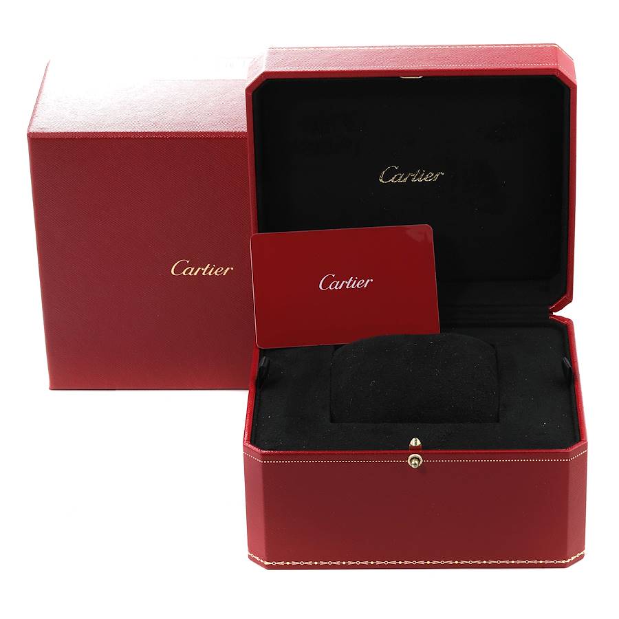 Montre réplique pour femme : Cartier Tank Louis, or rose, diamants, WJTA0010 — discrète – Photo 7