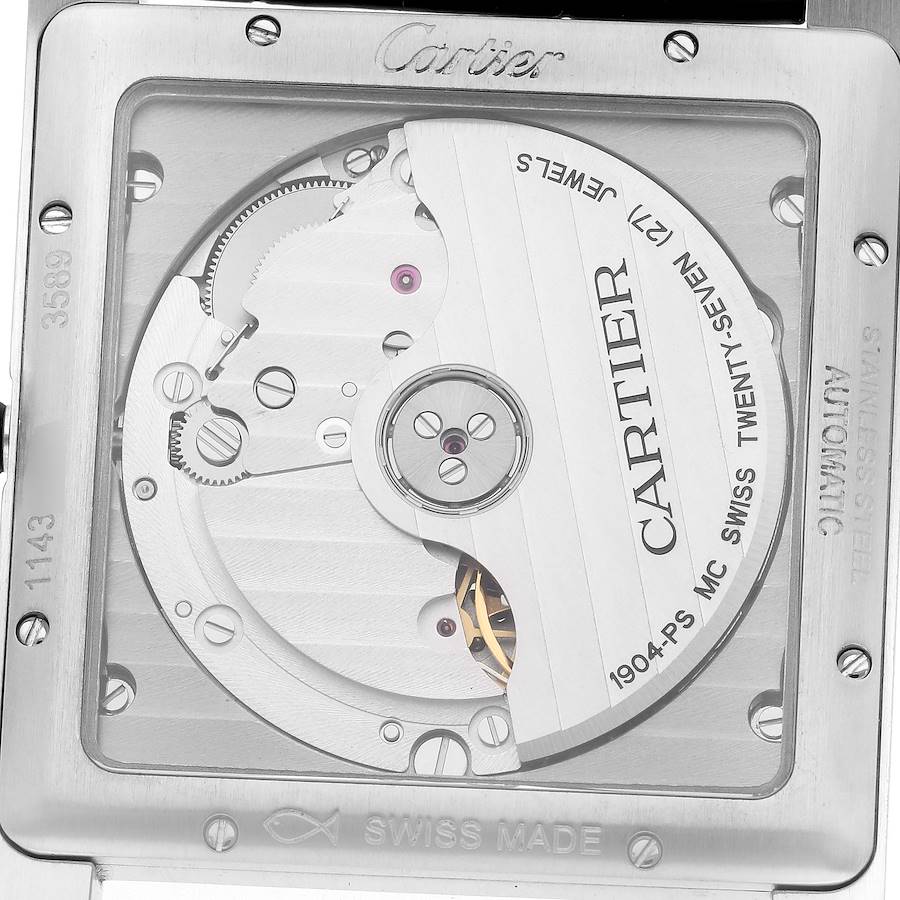 Montre réplique pour homme : Cartier Tank MC, cadran bleu, automatique, acier, WSTA0010 — à prix avantageux – Photo 6