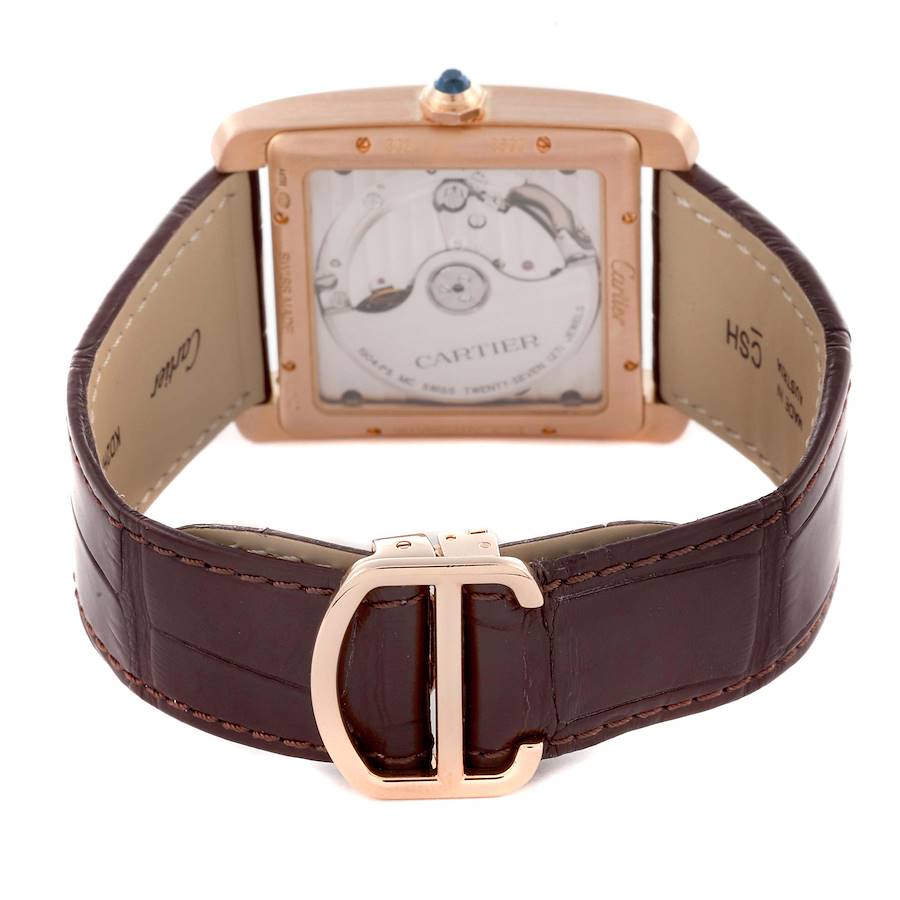 Montre réplique pour homme : Cartier Tank MC, or rose, cadran marron, marron, bracelet, W5330002 — irrésistible – Photo 7