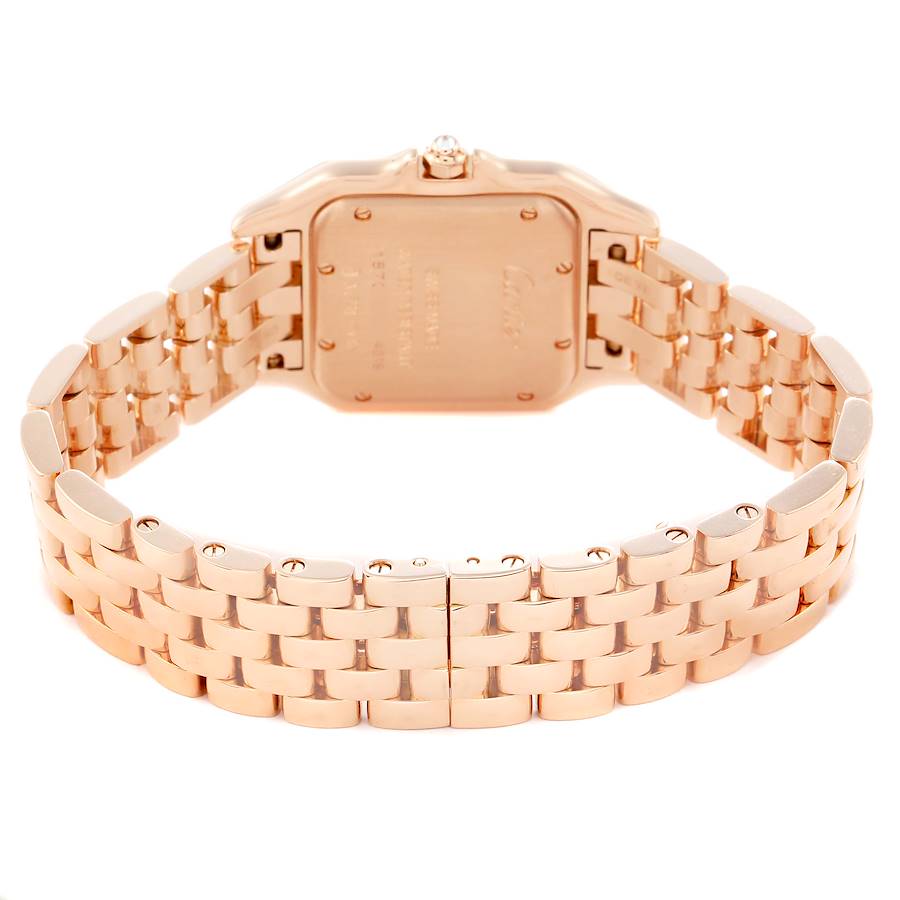 Montre réplique pour femme : Cartier Panthere, modèle intermédiaire, or rose, diamants, WJPN0009 — très bien notée – Photo 7