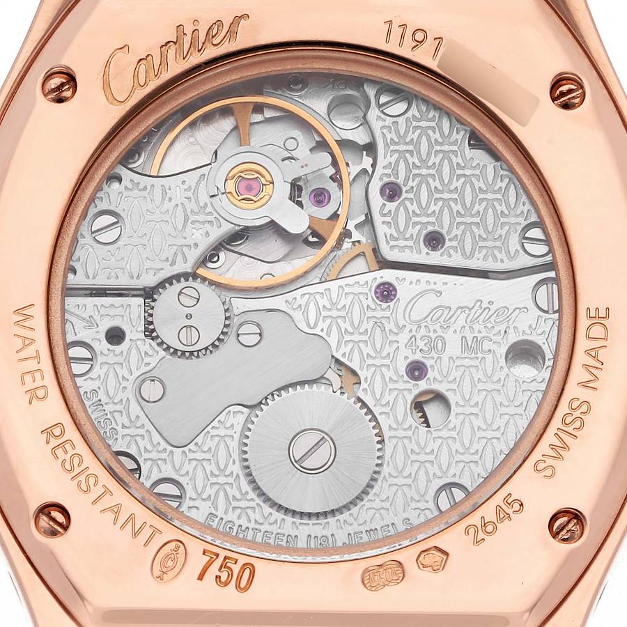 Montre réplique pour femme : Cartier Tortue, or rose, lunette sertie de diamants, WA507031 — enchanteresse – Photo 6