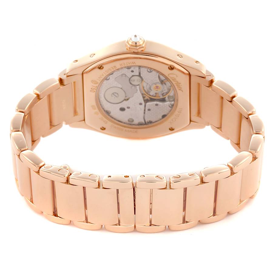 Montre réplique pour femme : Cartier Tortue, or rose, lunette sertie de diamants, WA507031 — enchanteresse – Photo 7