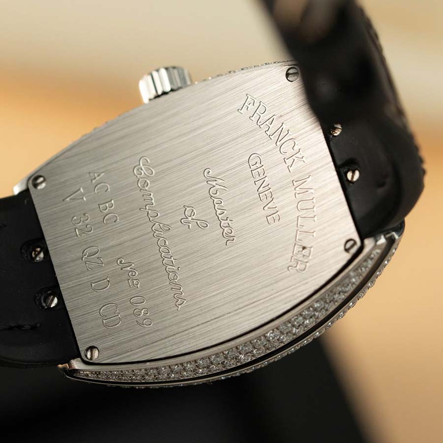 Montre réplique : Franck Muller Vanguard V32, noir, sertissage intégral en moissanite, ABF 32 mm — classique – Photo 7