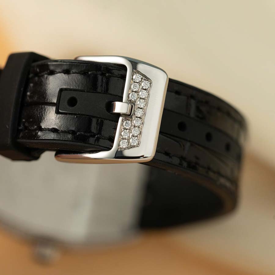 Montre réplique : Franck Muller Vanguard V32, noir, sertissage intégral en moissanite, ABF 32 mm — classique – Photo 8