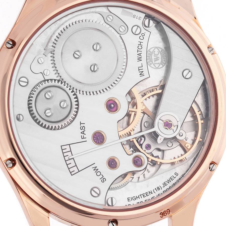 Montre réplique pour homme : IWC Portuguese, or rose, cadran gris, remontage manuel, IW545406 — mythique – Photo 6