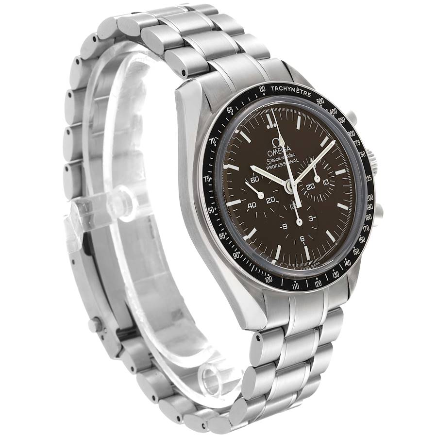 Montre réplique pour homme : Omega Speedmaster, cadran marron, acier, Moon 311.30.42.30.13.001 — personnalisée – Photo 3