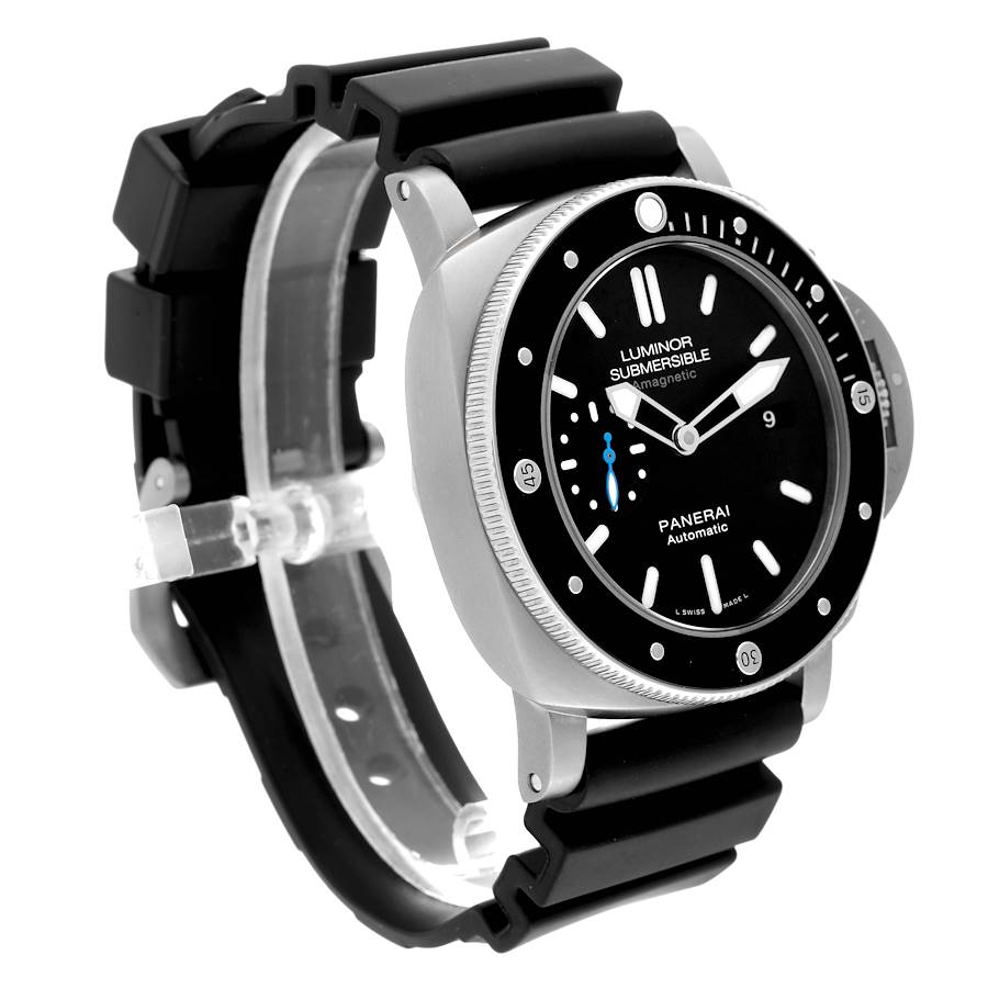Montre réplique pour homme : Panerai Luminor Submersible 1950 Amagnetic, titane, PAM01389 — très appréciée – Photo 3