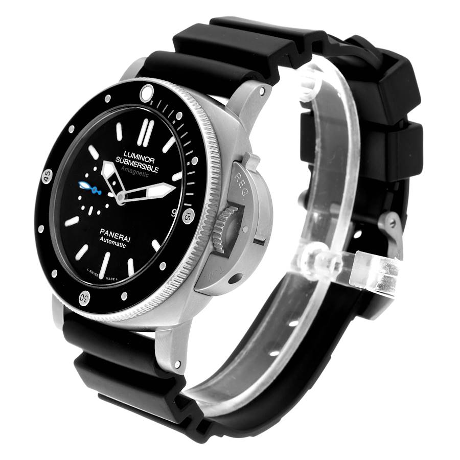 Montre réplique pour homme : Panerai Luminor Submersible 1950 Amagnetic, titane, PAM01389 — très appréciée – Photo 4