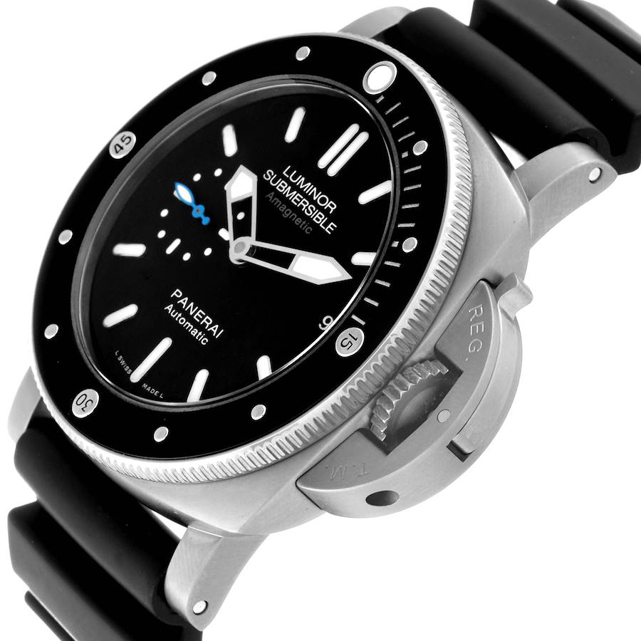 Montre réplique pour homme : Panerai Luminor Submersible 1950 Amagnetic, titane, PAM01389 — très appréciée – Photo 5