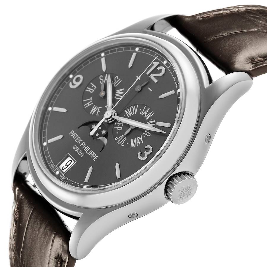 Montre réplique pour homme : Patek Philippe Complications, quantième annuel, or blanc, 5146G-010 — qui attire le regard – Photo 5
