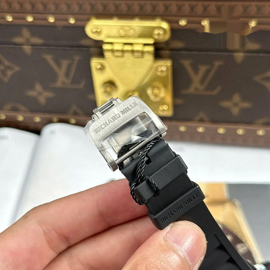 Montre réplique : Richard Mille RM 35-01 Rafael Nadal, blanc, Carbon TPT, édition limitée, ZF V3 49,94 mm X 44,5 mm — abordable – Photo 12
