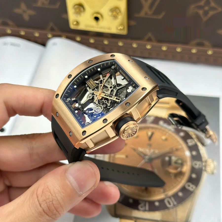 Montre réplique : Richard Mille RM 035 Americas, or rose, Toro, squelette, ZF, manufacture, 39,7 mm X 48 mm — de premier choix – Photo 3