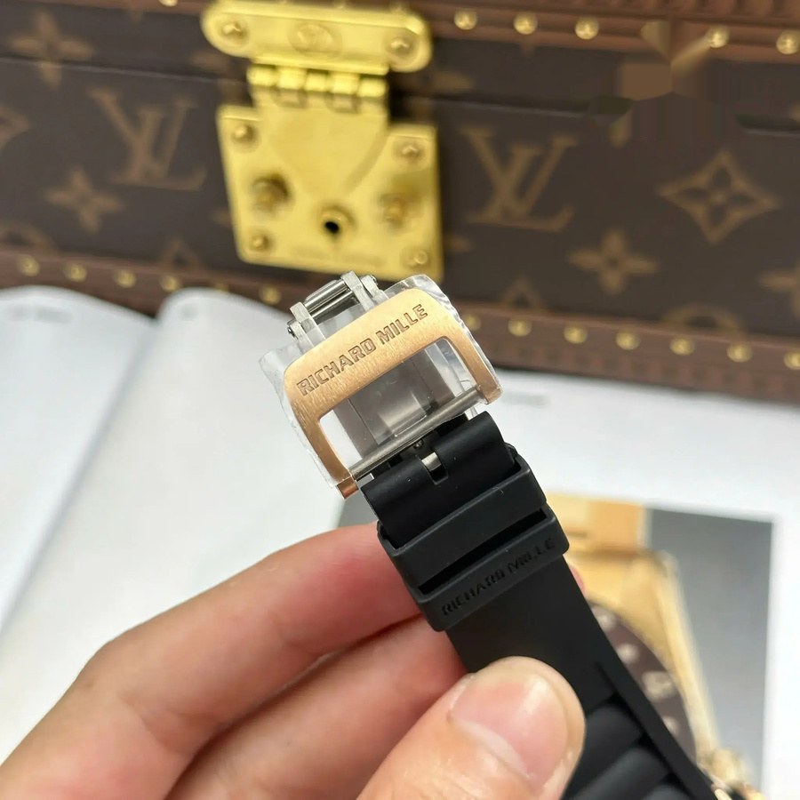 Montre réplique : Richard Mille RM 035 Americas, or rose, Toro, squelette, ZF, manufacture, 39,7 mm X 48 mm — de premier choix – Photo 13