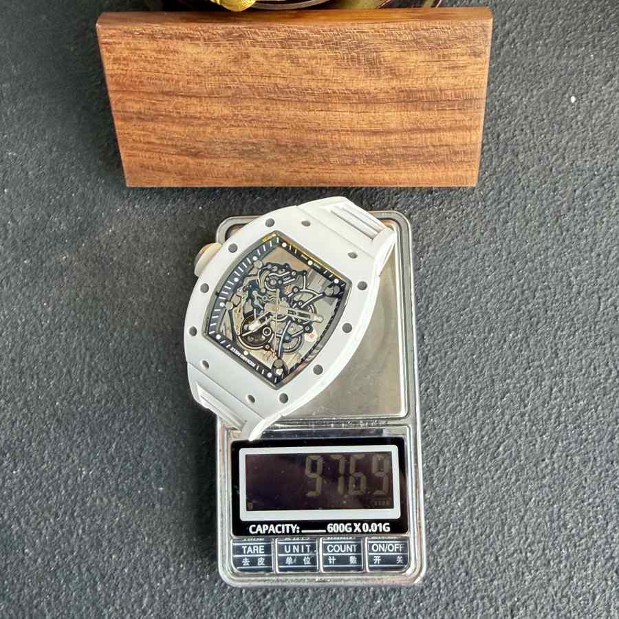 Montre réplique : Richard Mille RM 055 Bubba Watson, céramique blanche, mouvement Vaucher, 42,7 mm X 49,9 mm — pour les petits budgets – Photo 10