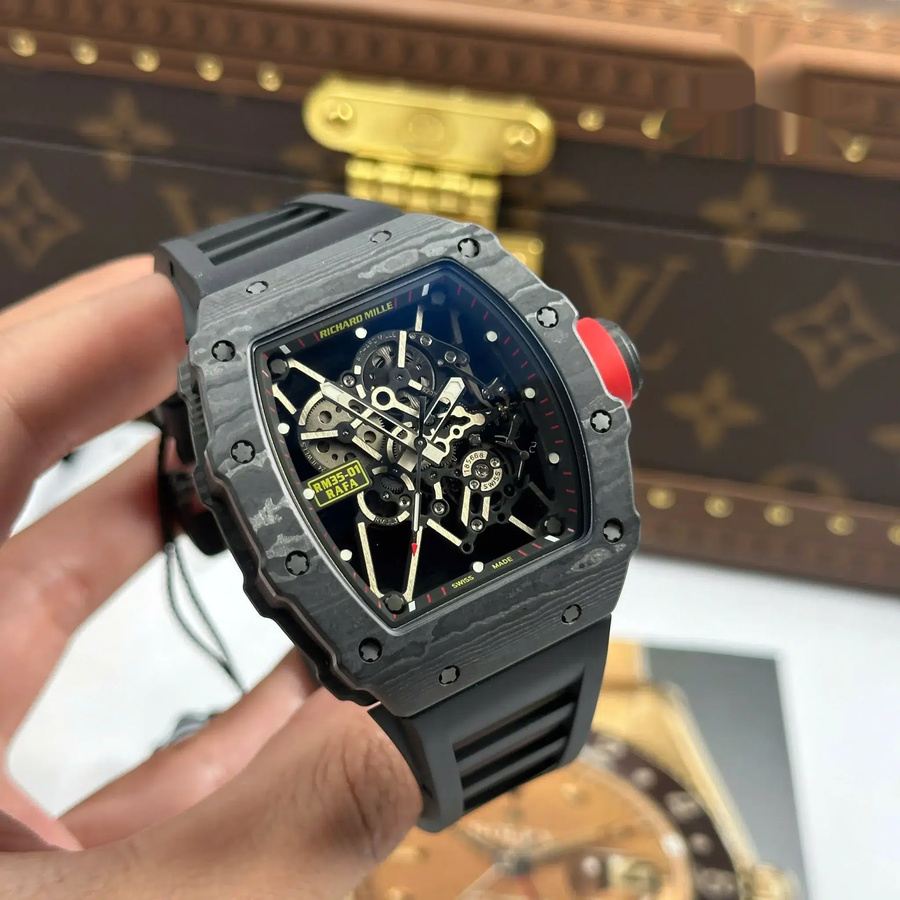 Montre réplique : Richard Mille RM 35-01 Rafael Nadal Carbon TPT ZF V3 49,94 mm X 44,5 mm — à petit prix – Photo 5