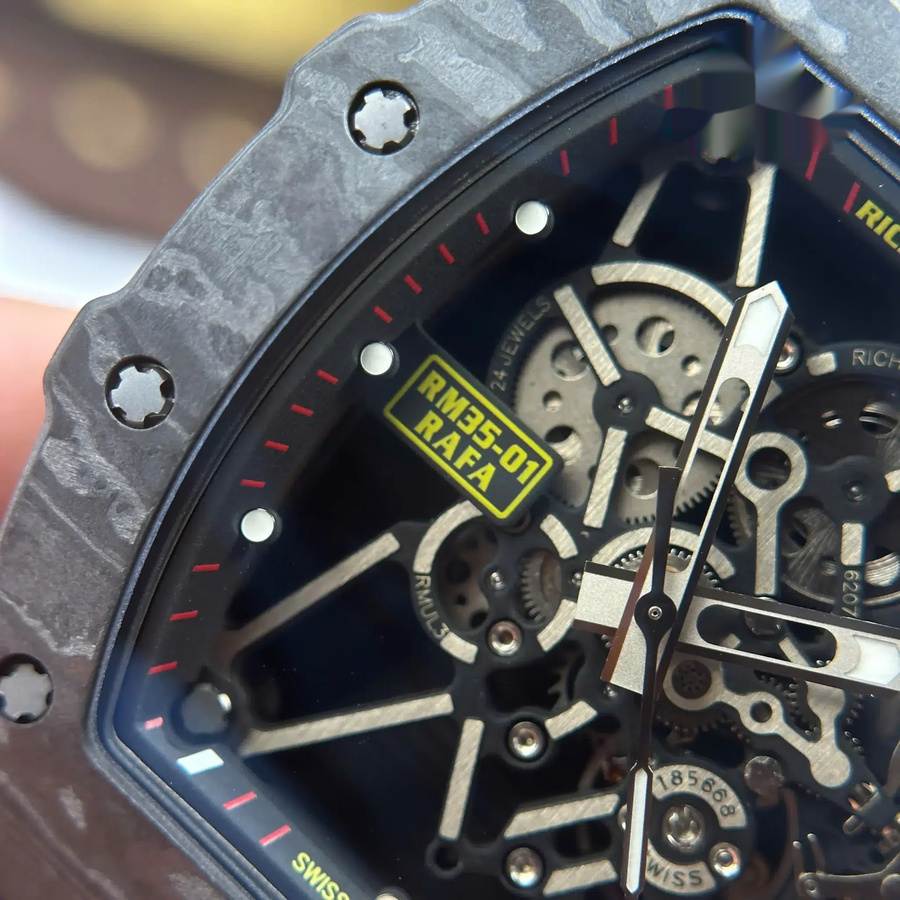 Montre réplique : Richard Mille RM 35-01 Rafael Nadal Carbon TPT ZF V3 49,94 mm X 44,5 mm — à petit prix – Photo 11
