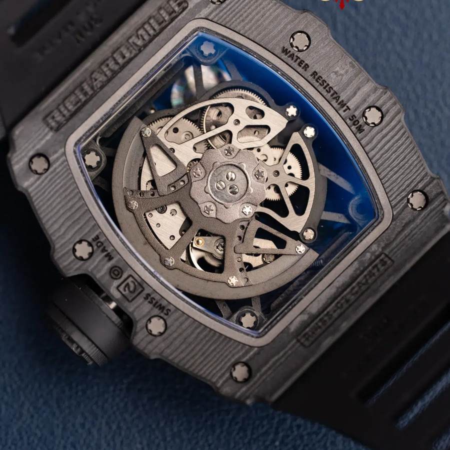 Montre réplique : Richard Mille RM 35-02 Rafael Nadal, noir, Carbon TPT, noir, bracelet en caoutchouc, ZF 49,94 mm X 44,5 mm — classique – Photo 9