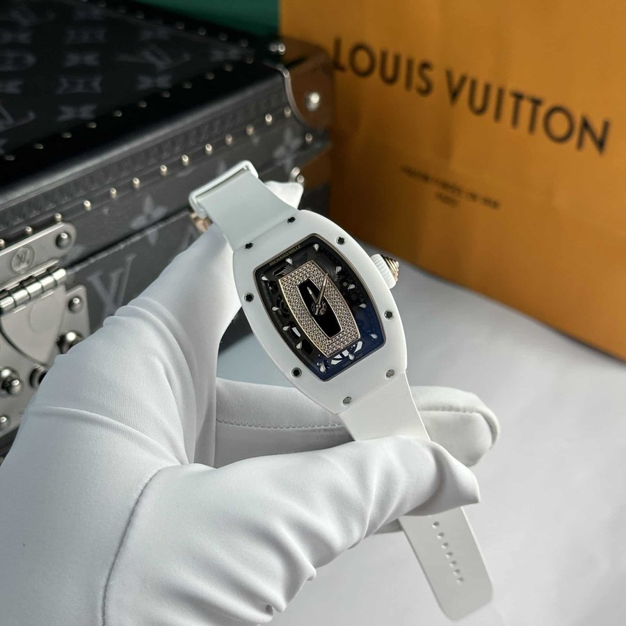 Montre réplique : Richard Mille RM 07-01, céramique blanche, Black Lip 45.32 X 32,3 mm — à prix réduit – Photo 4