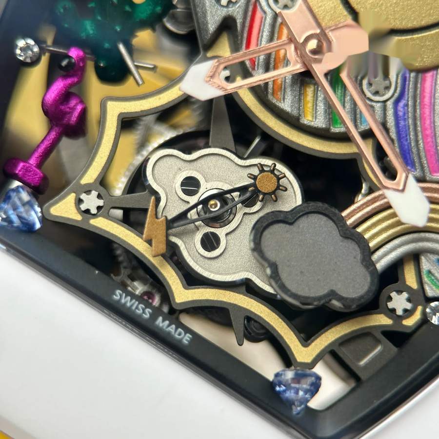 Montre réplique : Richard Mille RM 88, automatique, tourbillon, Smiley, céramique blanche, 48.15 X 39,74 mm — élégante – Photo 6