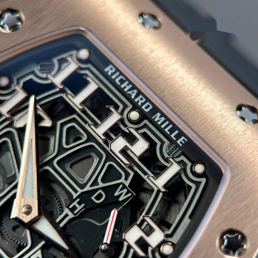 Montre réplique : Richard Mille RM 67-01, or rose, automatique, extra-plate, bracelet en caoutchouc, 38,7 mm X 47,5 mm — raffinée – Photo 7