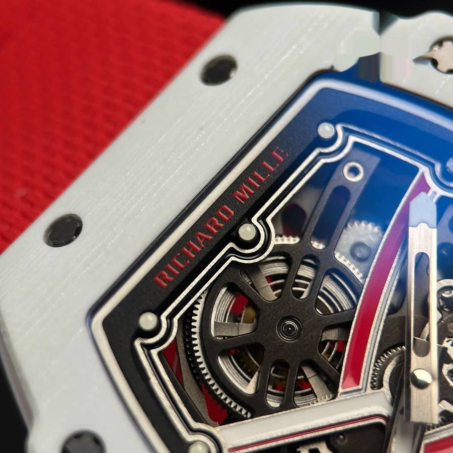 Montre réplique : Richard Mille RM 67-02 Charles Leclerc Monaco, rouge, blanc, Quartz TPT 38.7 X 47,52 mm — tendance – Photo 6
