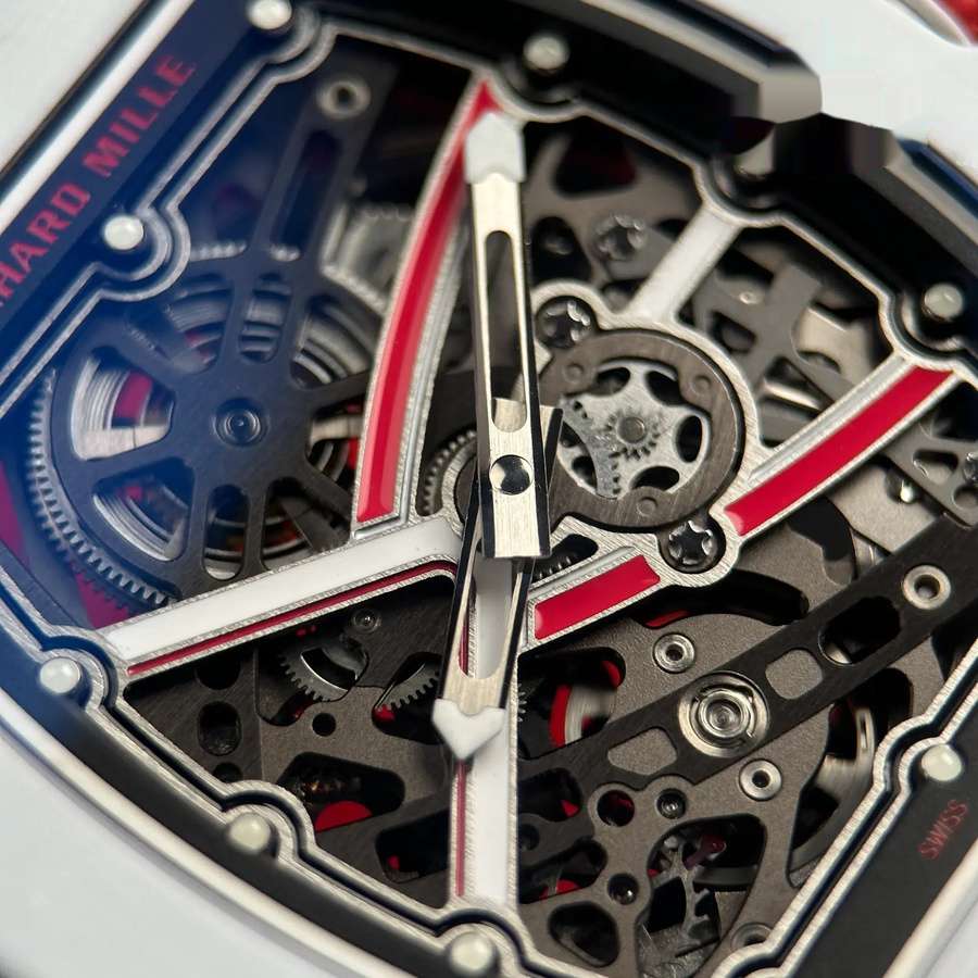 Montre réplique : Richard Mille RM 67-02 Charles Leclerc Monaco, rouge, blanc, Quartz TPT 38.7 X 47,52 mm — tendance – Photo 8