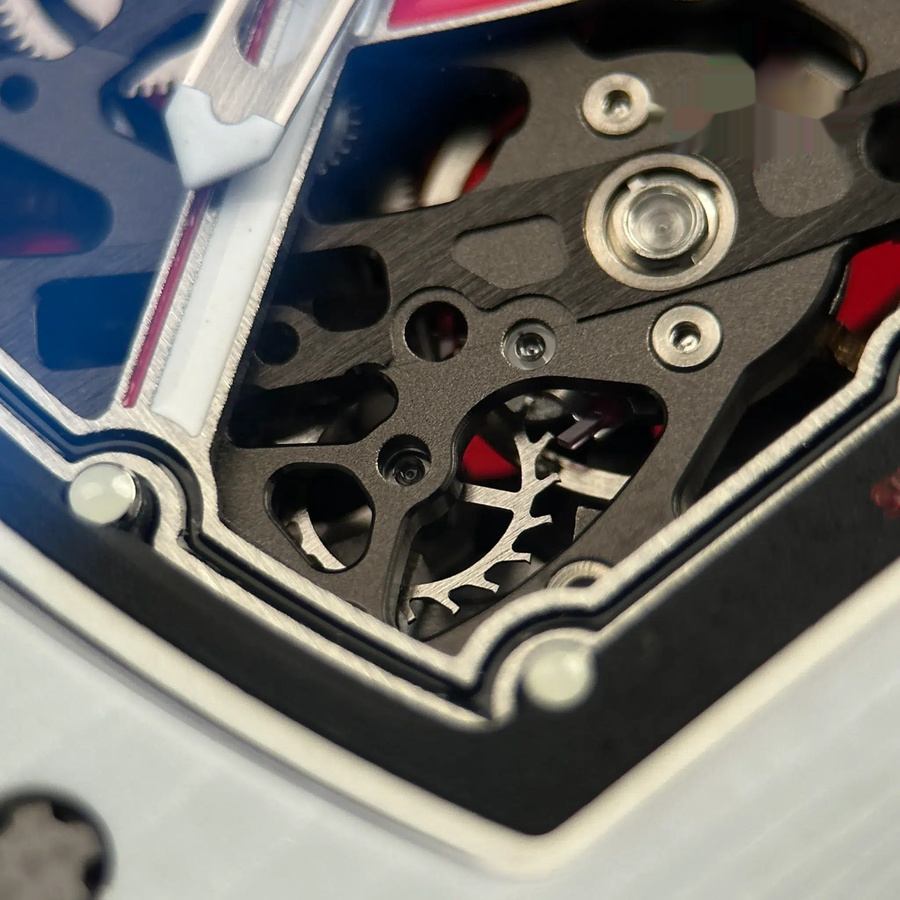 Montre réplique : Richard Mille RM 67-02 Charles Leclerc Monaco, rouge, blanc, Quartz TPT 38.7 X 47,52 mm — tendance – Photo 9