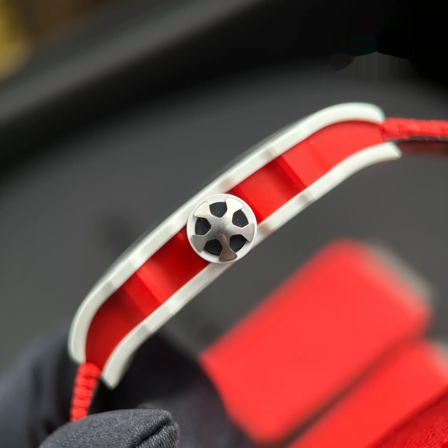 Montre réplique : Richard Mille RM 67-02 Charles Leclerc Monaco, rouge, blanc, Quartz TPT 38.7 X 47,52 mm — tendance – Photo 13