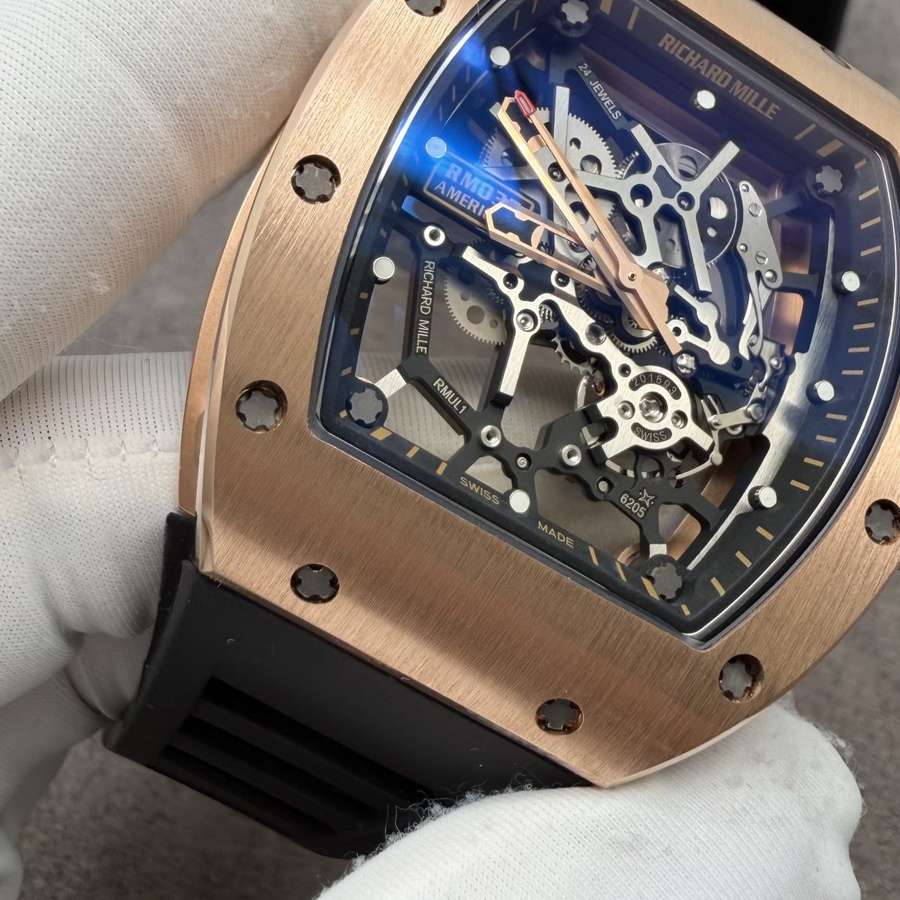 Montre réplique : Richard Mille RM 035, sur mesure, 18K, massif, or, mouvement Vaucher, 39,7 mm X 48 mm — haut de gamme – Photo 6