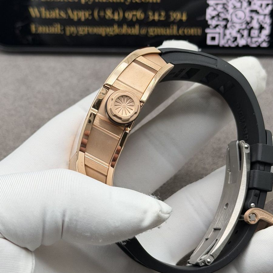 Montre réplique : Richard Mille RM 035, sur mesure, 18K, massif, or, mouvement Vaucher, 39,7 mm X 48 mm — haut de gamme – Photo 11