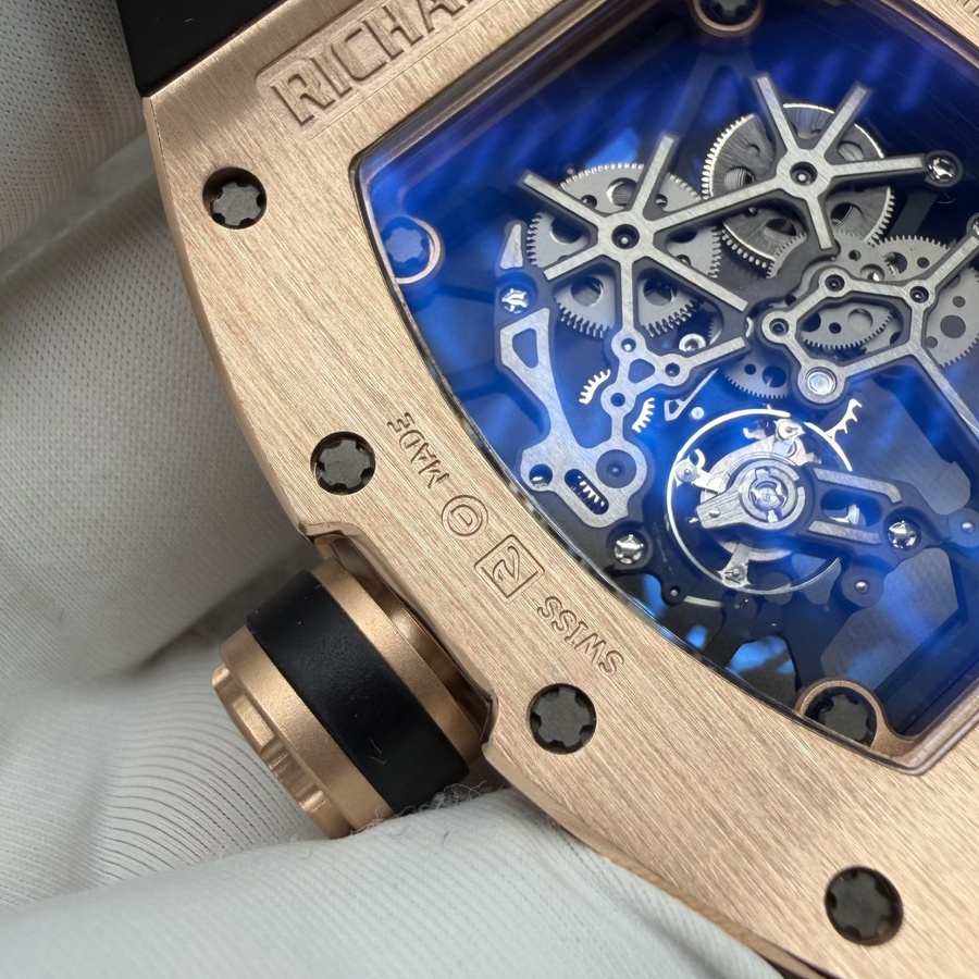 Montre réplique : Richard Mille RM 035, sur mesure, 18K, massif, or, mouvement Vaucher, 39,7 mm X 48 mm — haut de gamme – Photo 13