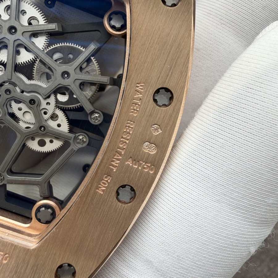 Montre réplique : Richard Mille RM 035, sur mesure, 18K, massif, or, mouvement Vaucher, 39,7 mm X 48 mm — haut de gamme – Photo 14