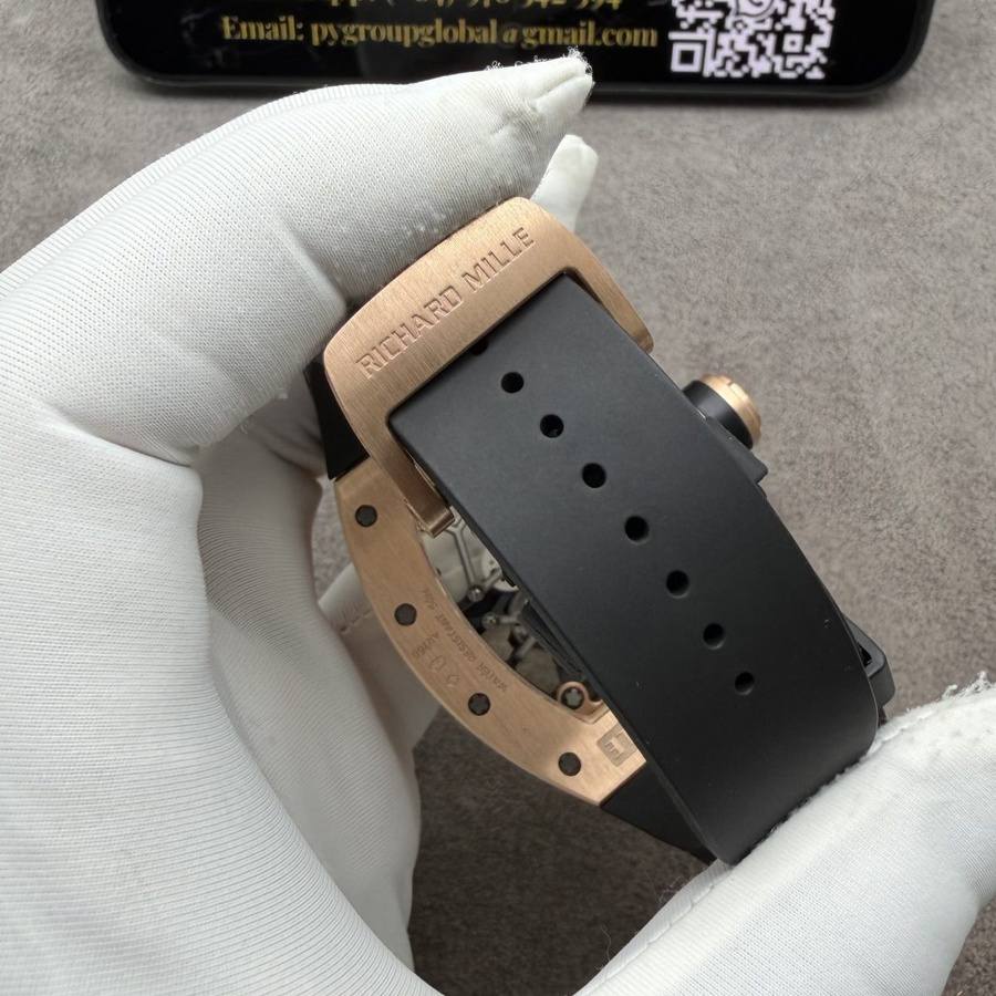 Montre réplique : Richard Mille RM 035, sur mesure, 18K, massif, or, mouvement Vaucher, 39,7 mm X 48 mm — haut de gamme – Photo 16