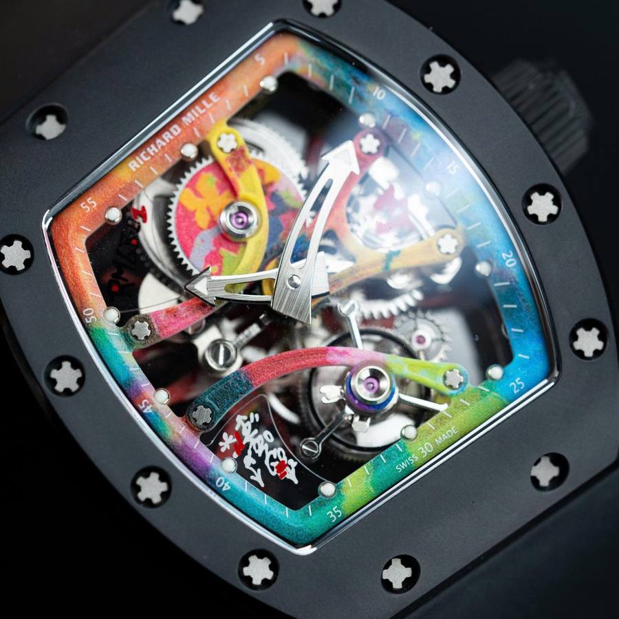 Montre réplique : Richard Mille RM 68-01, tourbillon, Cyril Kongo, céramique noire, 52.24 X 42,70 mm — de haute qualité – Photo 3