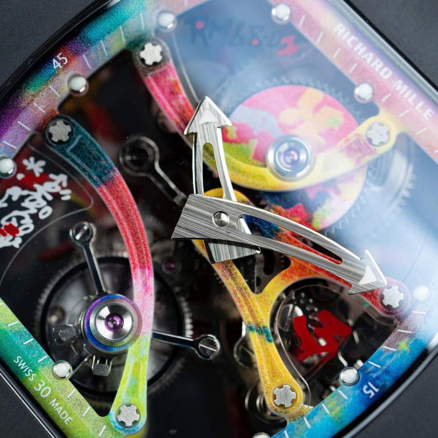 Montre réplique : Richard Mille RM 68-01, tourbillon, Cyril Kongo, céramique noire, 52.24 X 42,70 mm — de haute qualité – Photo 4
