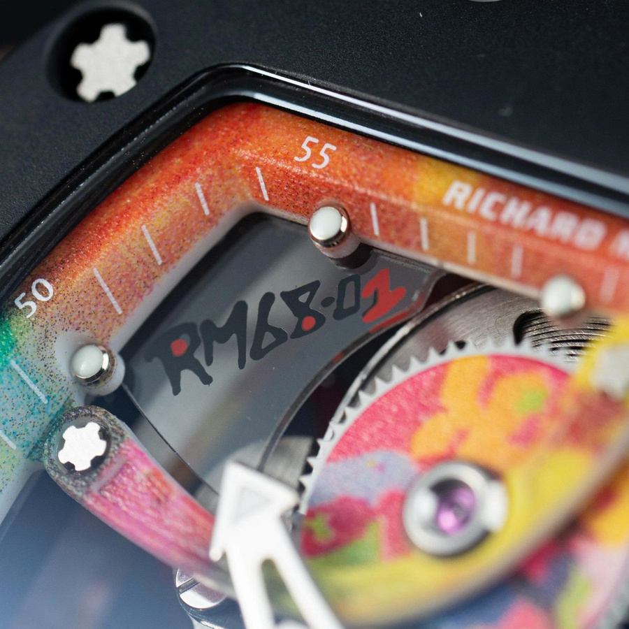 Montre réplique : Richard Mille RM 68-01, tourbillon, Cyril Kongo, céramique noire, 52.24 X 42,70 mm — de haute qualité – Photo 5