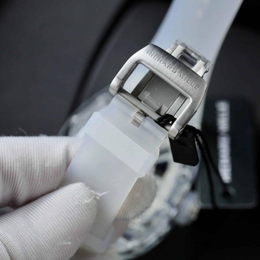 Montre réplique : Richard Mille RM 12-01, tourbillon, saphir, blanc, 42 mm — très appréciée – Photo 10