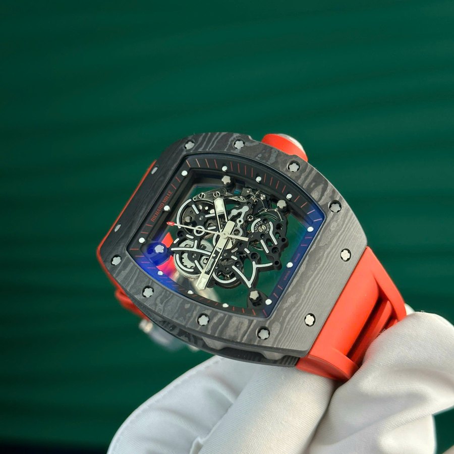 Montre réplique : Richard Mille RM 055 Bubba Watson, foncé, fibre de carbone, 42.7 X 49,9 mm — irrésistible – Photo 4