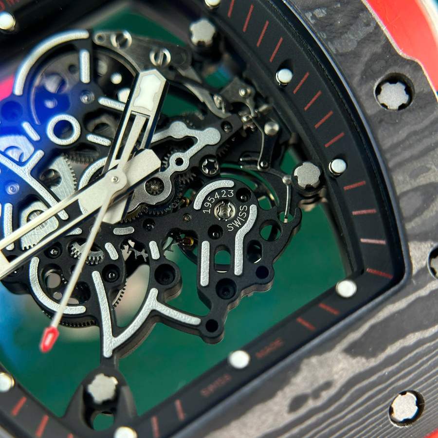 Montre réplique : Richard Mille RM 055 Bubba Watson, foncé, fibre de carbone, 42.7 X 49,9 mm — irrésistible – Photo 6