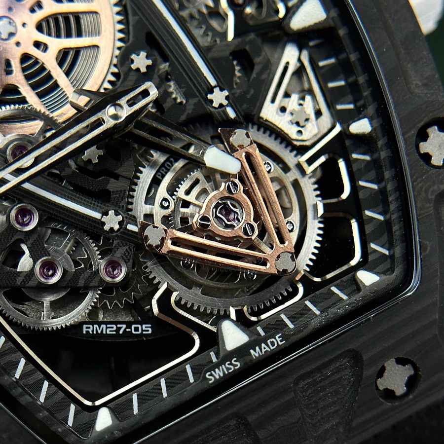 Montre réplique : Richard Mille RM 27-05 Rafael Nadal, carbone noir, fibre, 37.25×47,25 mm — légendaire – Photo 4