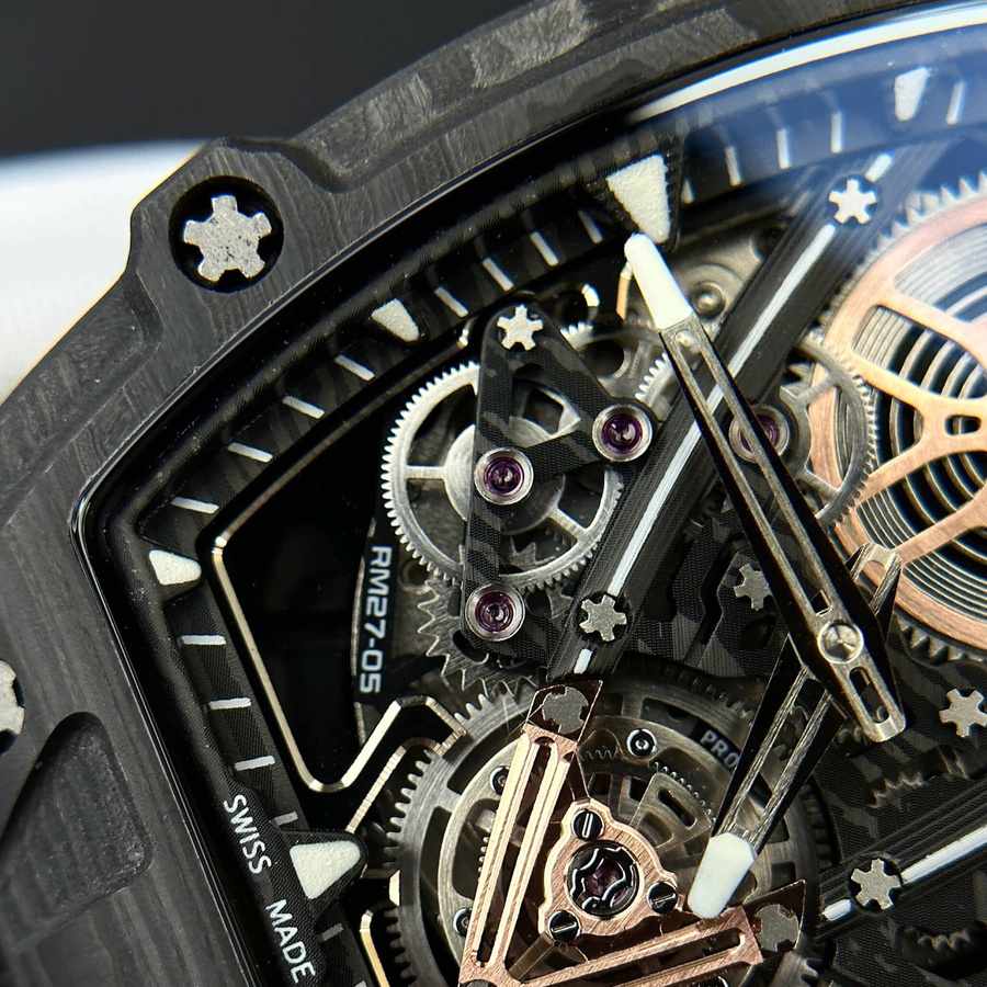 Montre réplique : Richard Mille RM 27-05 Rafael Nadal, carbone noir, fibre, 37.25×47,25 mm — légendaire – Photo 5