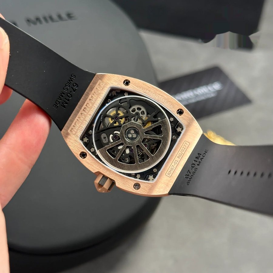Montre réplique : Richard Mille RM 67-01, extra-plate, or rose, 38,7 mm X 47,5 mm — de luxe – Photo 12