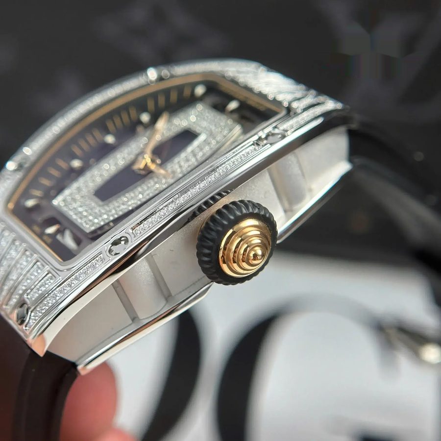 Montre réplique : Richard Mille RM 07-01, blanc, boîtier, avec, oxydes de zirconium, et, noir, Onyx, cadran, ZF 45.32 X 32,3 mm — nouveauté – Photo 6
