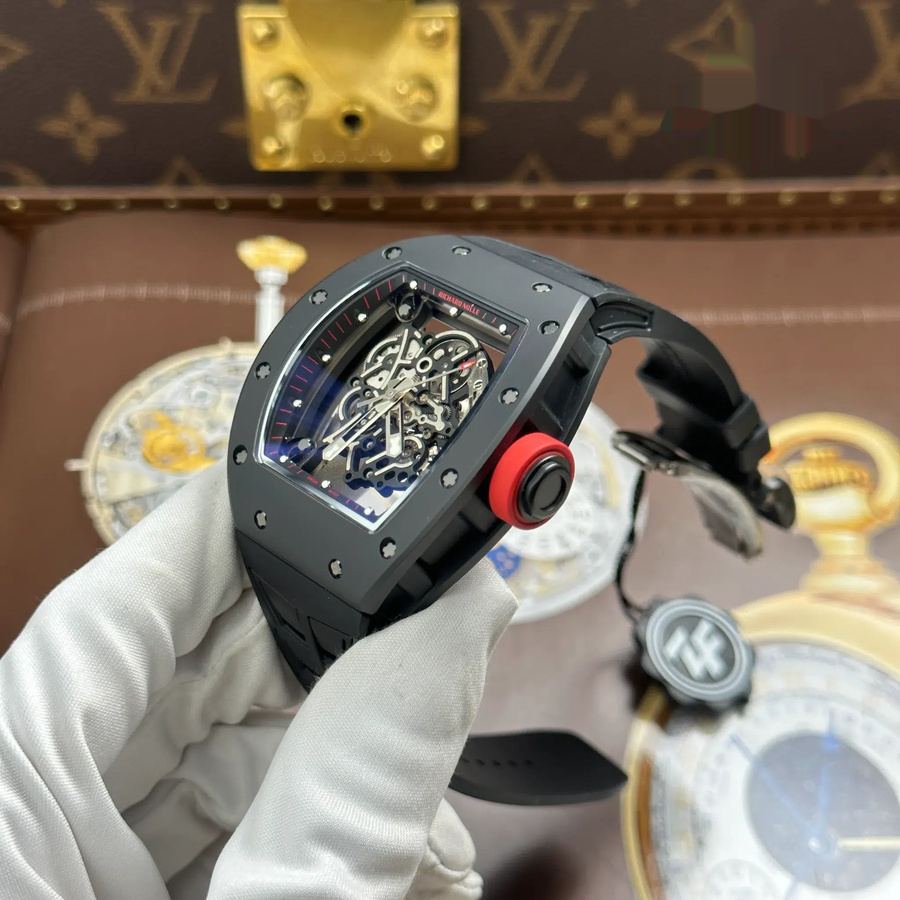 Montre réplique : Richard Mille RM 055 Bubba Watson, céramique noire, ZF 42,7 mm — prestigieuse – Photo 3